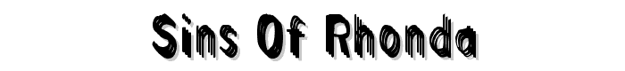 Sins of Rhonda font